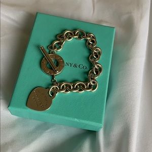 Tiffany & Co toggle heart chain linked bracelet